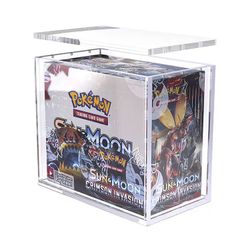 Pokemon Booster Box Acrylic Case Magnetic Lid Display