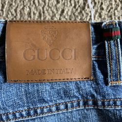 Gucci Made In Italy Men’s Regular Style Size 56 Button Up Closure Denim Jeans