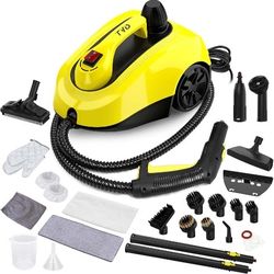 Steam Cleaner, Heavy Duty Canister Steamer with 28 Accessories, Steam Mop with 5M Extra-Long Power Cord for Home Floor Cleaning, Grout, Wallpaper Remo