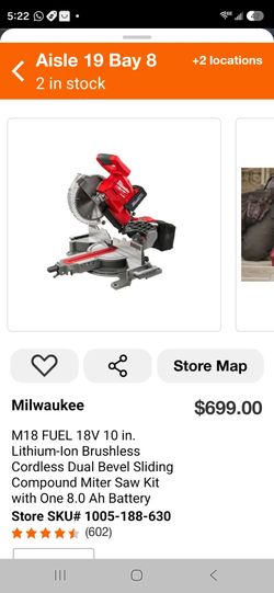 Milwaukee M18 FUEL 10in Dual Bevel Sliding Miter Saw Kit