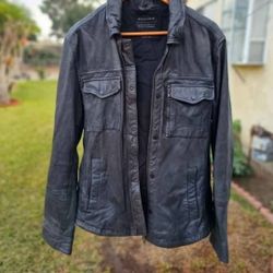 Men's Vintage All Saints Leather Jacket XL