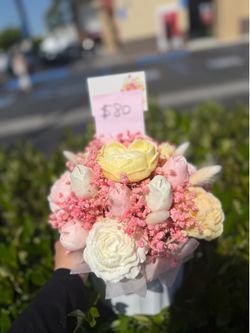 Candle flower bouquet