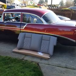 1955-57 Chevy  BELAIR  CUSTOM  INTERIOR  BACK  SEAT  FRONT  AND  BACK  DOOR  PANELS  FIT 2 DOOR