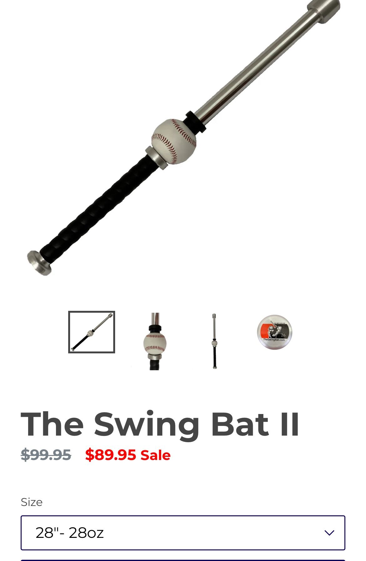 BRAND NEW, The Swing Bat II, 28” - 28 Oz 