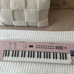 RockJam 49 Key USB Keyboard Piano Baby Pink