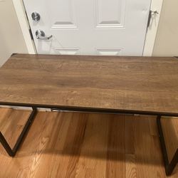 Wooden Desk with Metal Frame