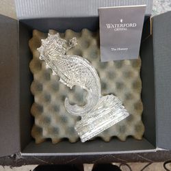 Waterford Crystal Seahorse Figurine 7" Clear Paperweight Ireland