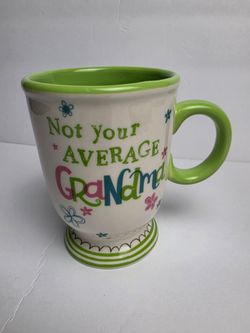 Hallmark ~ Not Your Average Grandma Floral Pedestal 12 oz. Coffee Mug
