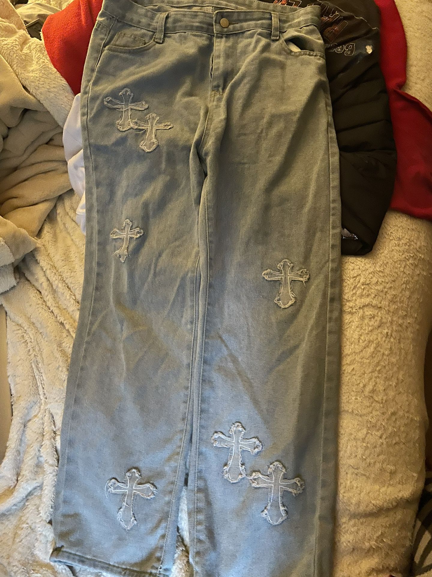 Chrome Hearts Men's Blue Jeans