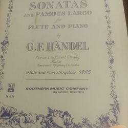 Seven Sonatas and Famous Largo     Flute and Piano

 By G.F. Handel. 21 Concert Pieces