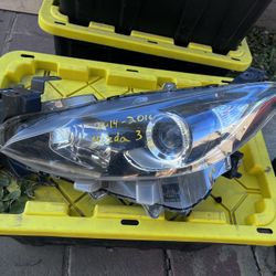 2014-2016 Mazda 3 Headlight LH Driver Side Projector Headlight OEM BPW951040A