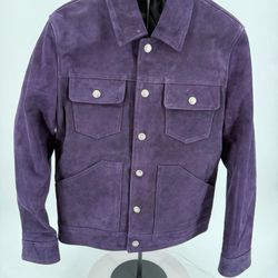 Tom Ford Suede Blue Jacket 48 Size 