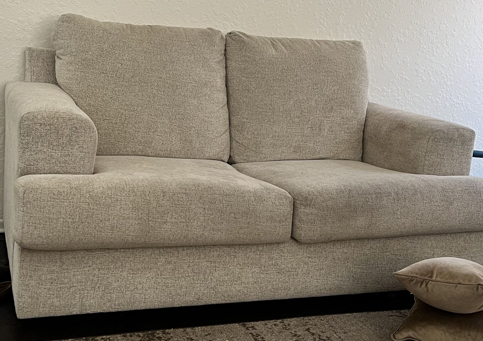 Beige Loveseat