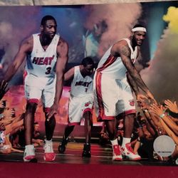 2010 NBA Champions Miami Heat's Big 3 Hologram Sticker Numbered 