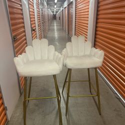 Cream Velvet Barstools For Sale 