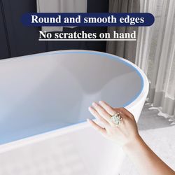 67” Freestangding Bathtub,Bath Tub, White Soaking Tub – Oval Acrylic Bathtubs cUPC Certified