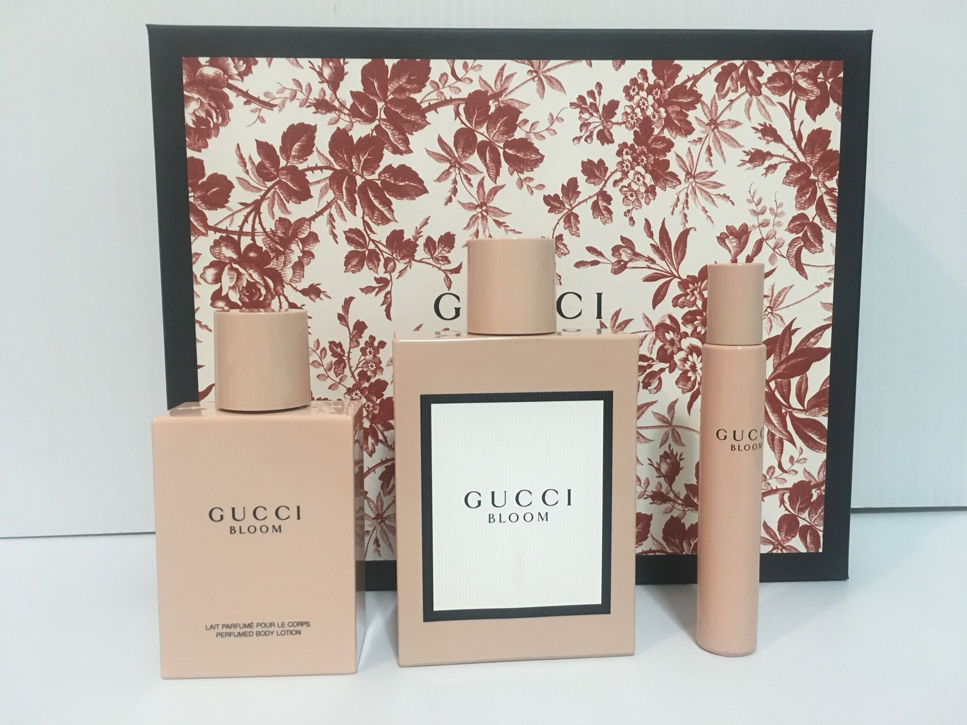 GUCCI BLOOM BY GUCCI PERFUME FOR WOMEN 3PC GIFT SET 3.4OZ+ LOTION