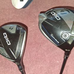 Mint taylormade  qi 10 driver and 3 wood
