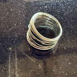 Silver “Crush” Ring SZ 8.5-9