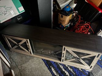 Fireplace tv stand