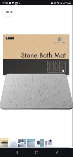 Premium Diatomite Stone Bath Mat - Large Non-Slip Shower Mat 