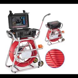 VEVOR Sewer Camera 328 ft/100m Self-Leveling Drain Camera with 10.1" Touchscreen