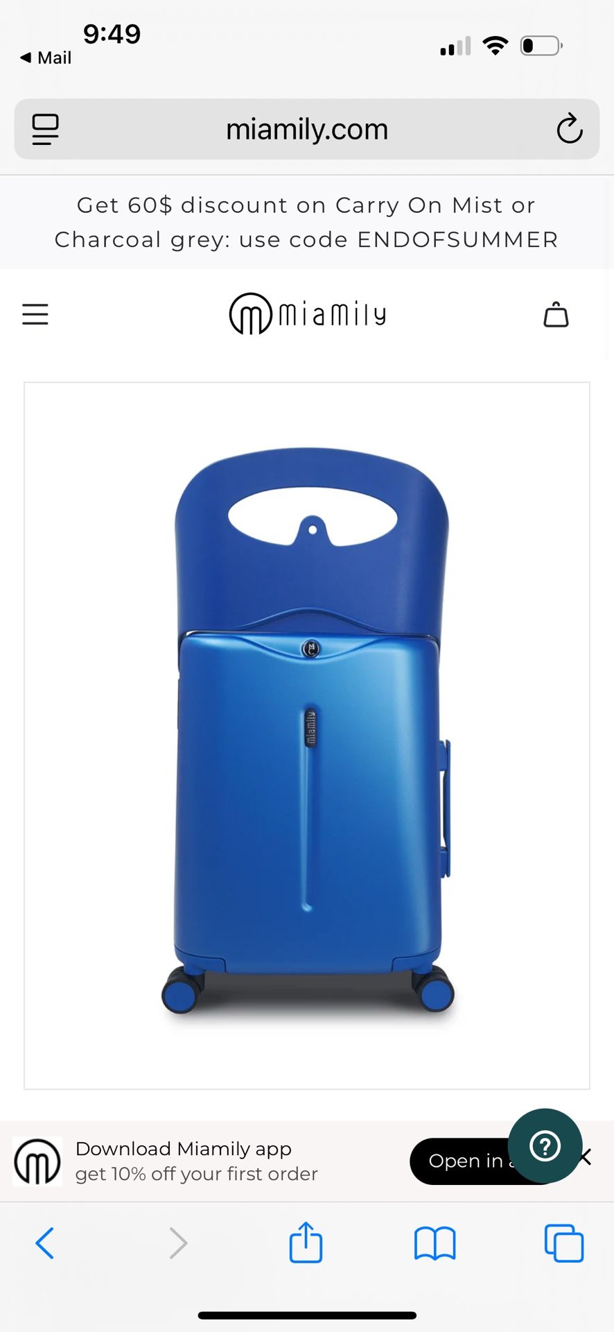 MIA MILY CARRY ON COBALT BLUE