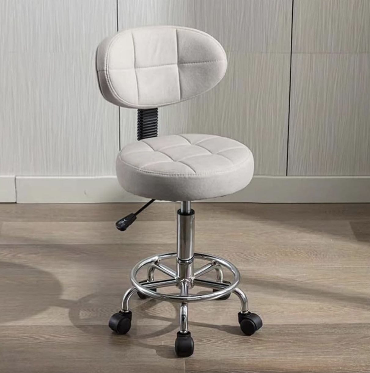 Modern Office Desk Chair Rolling Stool Computer Chair with Low Back Height Adjustable Work Home Salon Drafting Swivel Task