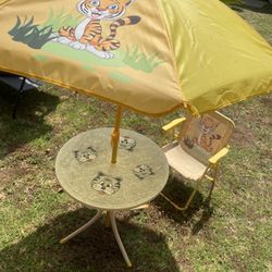 Umbrella And Chair Set For Little Kids 