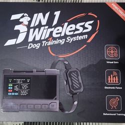 3-in-1 Wireless Dog Training System - Like New, Only Used Once, Electronic Fence & Remote Collar