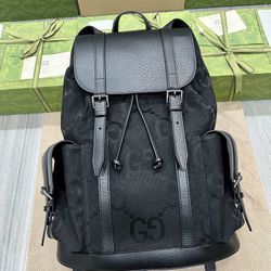 GG Black Backpack Both Men And Women 