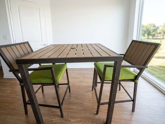 Counter height 3 piece outdoor dining table set