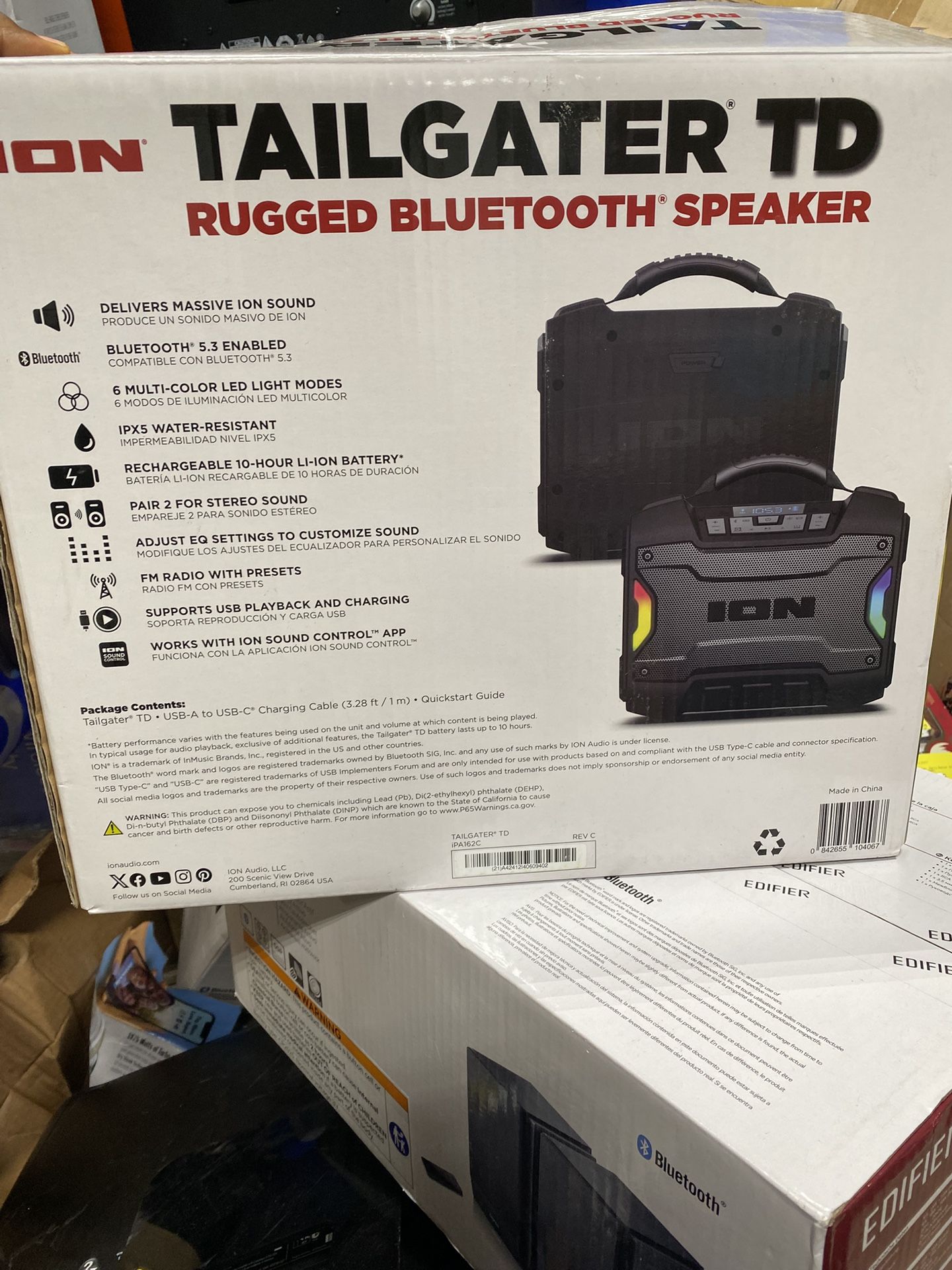 ION Audio Tailgater TD - Rugged Bluetooth Speaker
