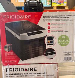 FRIGIDAIRE 2 IN 1 PORTABLE CONVERTIBLE COMPRESSOI POWERED REFRIGERATOR/FREEZER BRAND NEW IN BOXX
