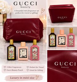 Gucci pouch and mini perfumes