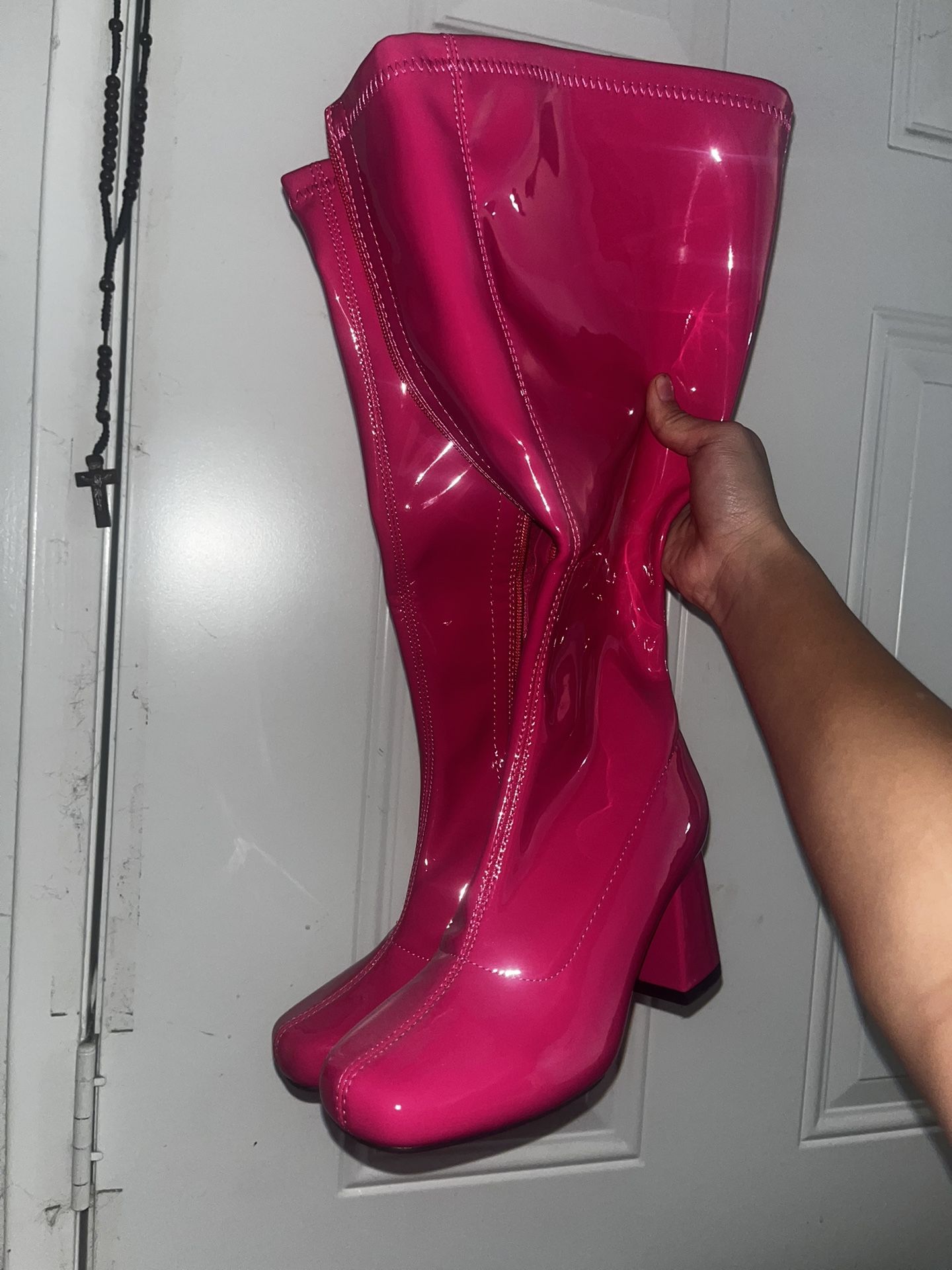 pink boots