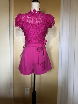 Ruffle Sleeve Lace Romper