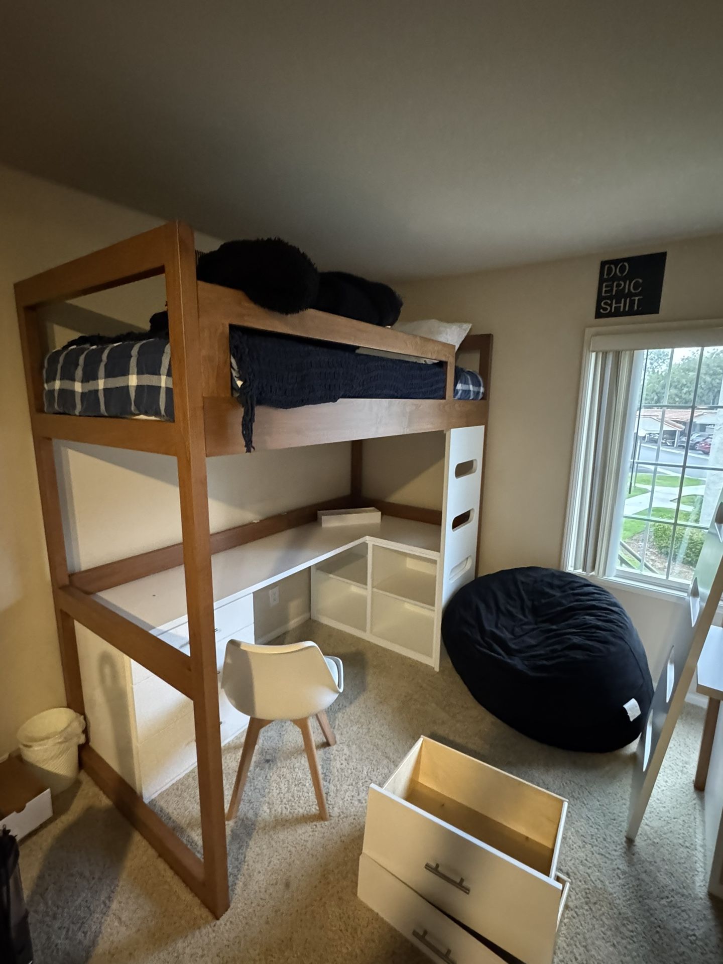 Desk with drawers/ Loft Bed