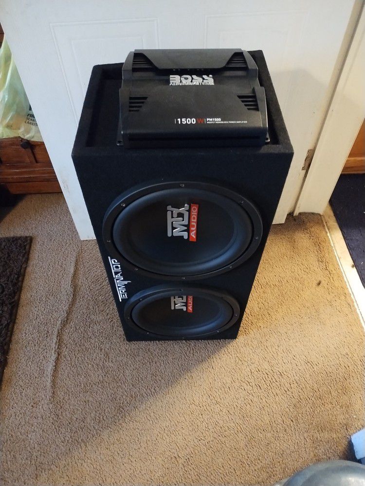 Speaker Plus Box and Amp For Sale.