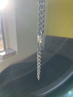 Black chain cross bracelet with crystal cross