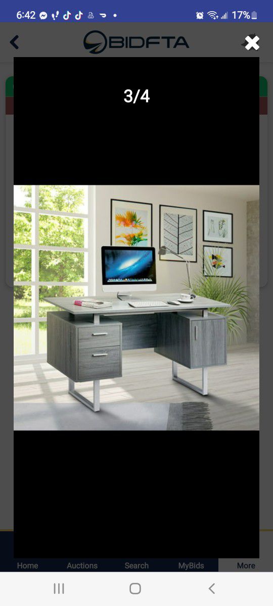 Modern Office Desk With Storage 