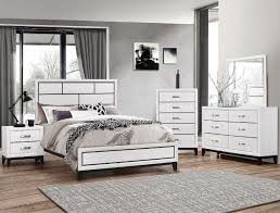 Brand new white or gray bed frame, dresser, mirror, nightstand