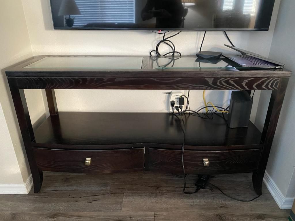 55” TV And Table