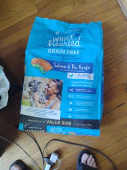 WholeHearted Grain Free All Life Stages Salmon and Pea Recipe Dry Dog Food, 40 lbs