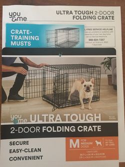 Dog crate 2 sides door Medium barely used