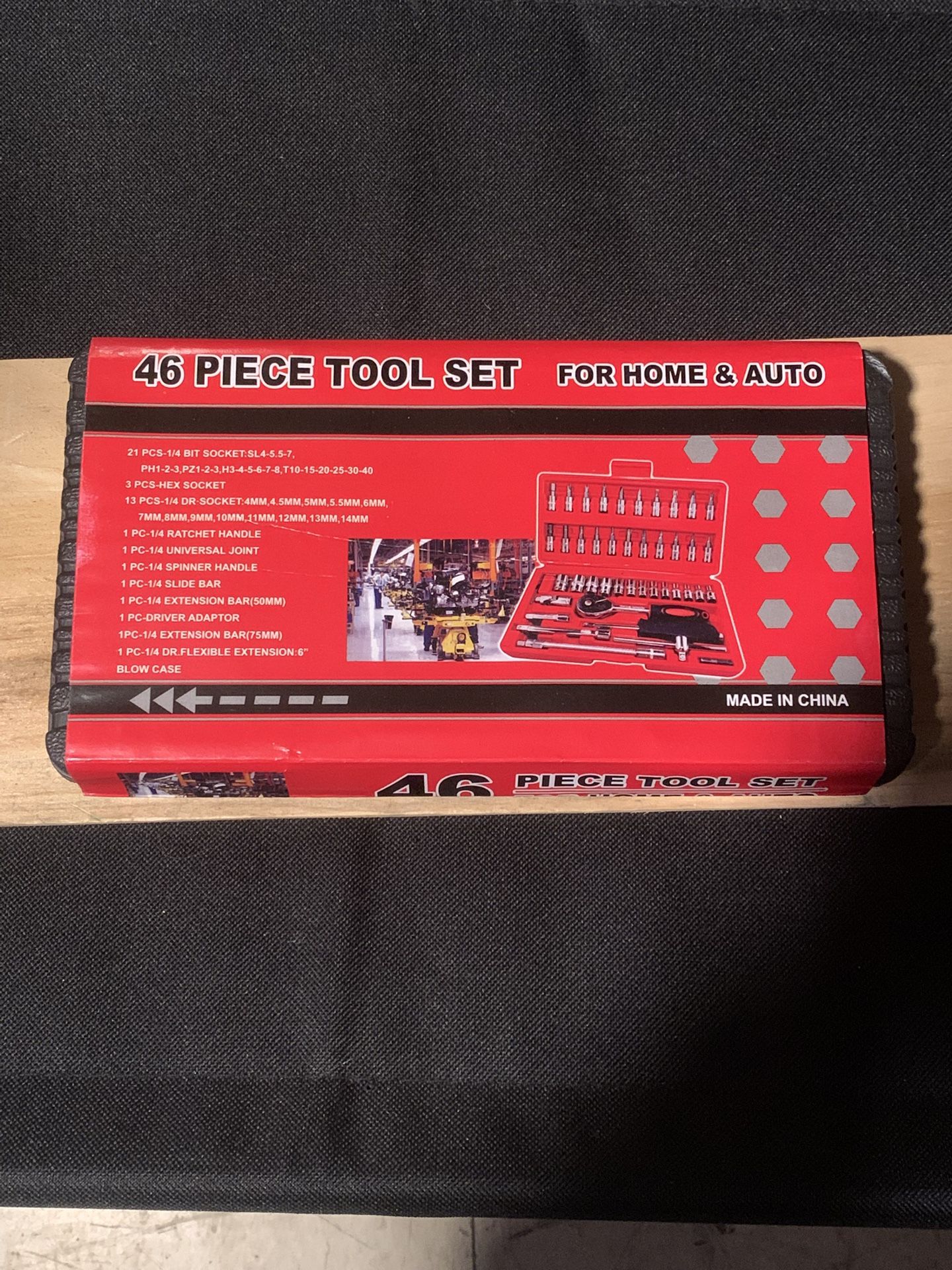 46 Piece Tool Set For Home Or Auto