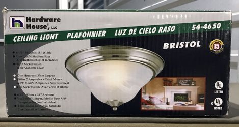 Satin Nickel Flush Mount Ceiling Light