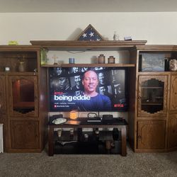 Beautiful Wood Entertainment Center 
