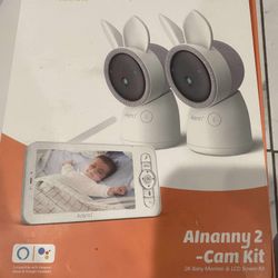 ARENTI 3MP Baby Monitor with 2 Cameras, 5-inch Split Screen Display