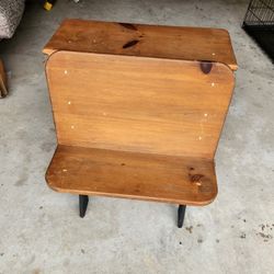 Child's Bench With Table